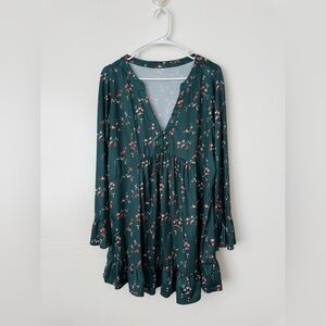 Cupshe Green Floral Mini Dress